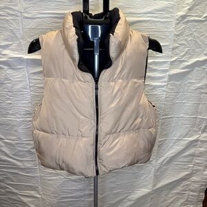 Women's Beige Puffer Vest